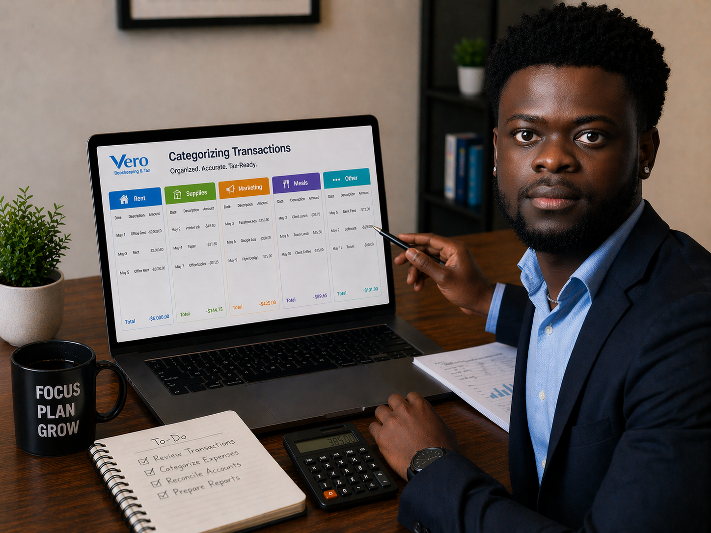 categorizing transactions​ vero bookkeeping & tax